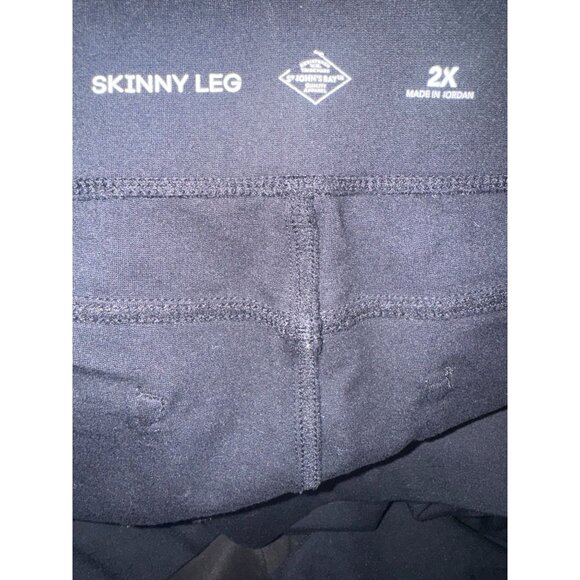 Johns Bay Womens Skinny Leg Pants Black 2X Rayon/Nylon/Spandex - Picture 3 of 7